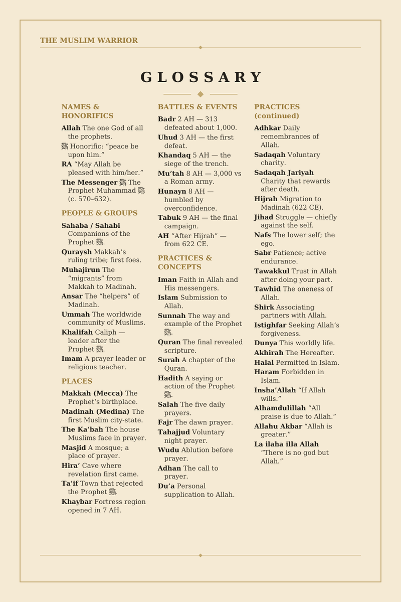 Sample Glossary